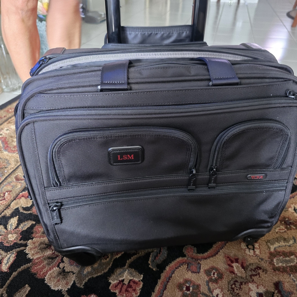 Tumi Black Rolling Laptop Bag